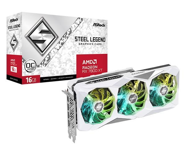 ASRock Steel Legend Radeon RX 7800 XT 16GB OC 16GB i gruppen Datautstyr / PC-Komponenter / Skjermkort hos TP E-commerce Nordic AB (C62676)