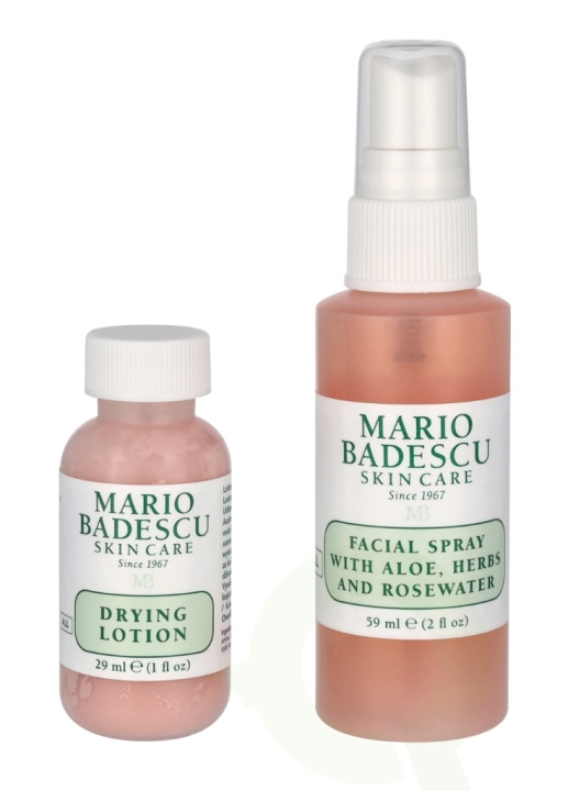 Mario Badescu Grab And Go Set 88 ml Drying Lotion 29ml/Facial Spray 59ml i gruppen HELSE OG SKJØNNHET / Hudpleie / Ansikt / Ansiktskrem hos TP E-commerce Nordic AB (C63931)