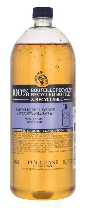 L\'Occitane Lavender Liquid Hand & Body Soap - Refill 500 ml i gruppen HELSE OG SKJØNNHET / Hudpleie / Kroppspleie / Duftsåpe hos TP E-commerce Nordic AB (C63944)