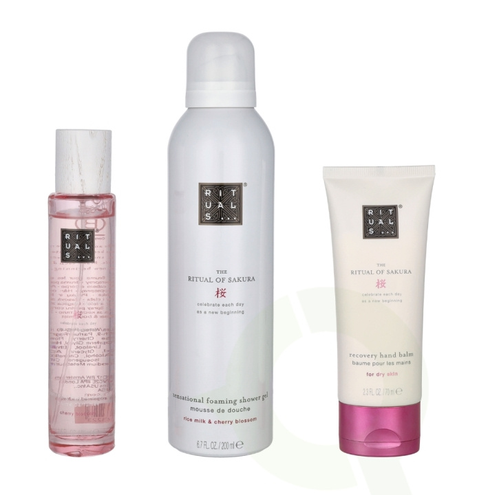 Rituals Sakura Set 320 ml Easter 2024 - Hair And Body Mist 50ml/Foaming Shower Gel 200ml/Hand Balm 70ml i gruppen HELSE OG SKJØNNHET / Gavesett / Gavesett for henne hos TP E-commerce Nordic AB (C64214)