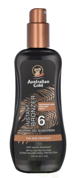 Australian Gold Spray Gel Instant Bronzer SPF6 237 ml i gruppen HELSE OG SKJØNNHET / Hudpleie / Soling / Solkrem hos TP E-commerce Nordic AB (C64348)