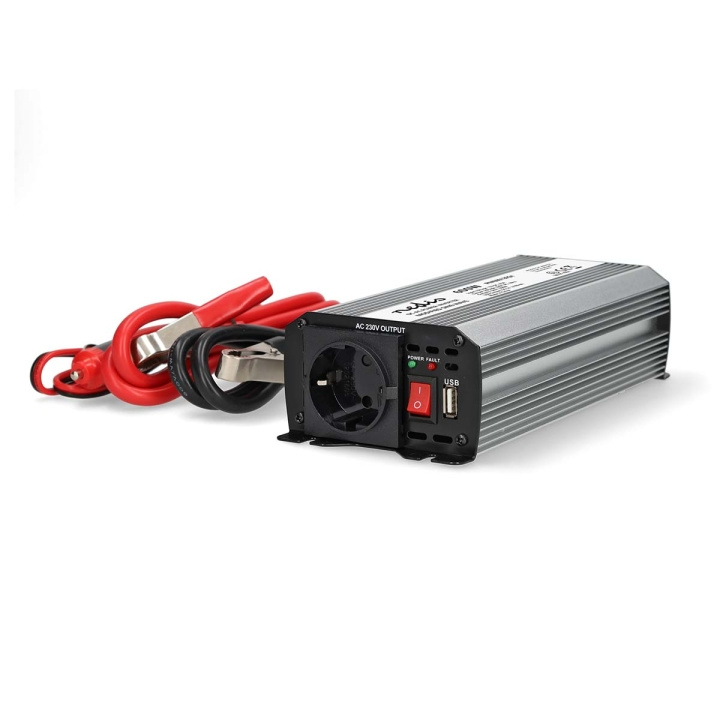 Nedis Power Inverter Modifisert sinusbølge | Inngangsspenning: 12 V DC | Enhetens strømuttak: Type F (CEE 7/3) / USB-A | 230 V AC 50 Hz | 600 W | Topp effekt: 1200 W | Batteriklemmene + Sigarettenner | Sølv i gruppen HJEM, HUS OG HAGE / El og belysning / Spenningsomformer hos TP E-commerce Nordic AB (C64458)