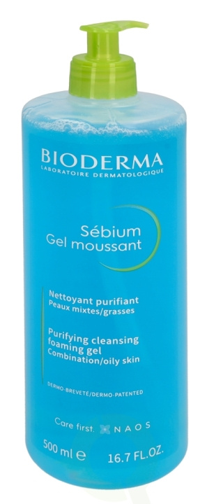 Bioderma Sebium Gel Moussant 500 ml i gruppen HELSE OG SKJØNNHET / Hudpleie / Ansikt / Rengjøring hos TP E-commerce Nordic AB (C64680)