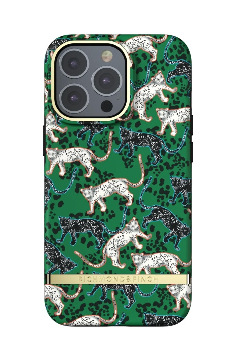 Richmond & Finch iPhone 13 Pro Freedom-etui, grønn leopard i gruppen SMARTTELEFON & NETTBRETT / Mobilbeskyttelse / Apple / iPhone 13 Pro / Deksel hos TP E-commerce Nordic AB (C64916)