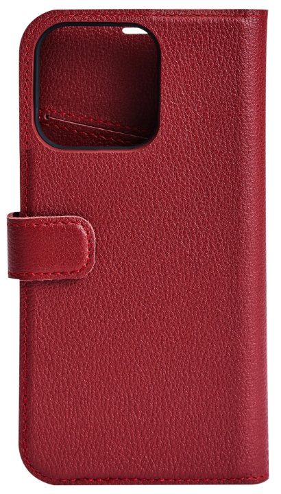 Essentials iPhone 13 Mini leather wallet, detachable, Red i gruppen SMARTTELEFON & NETTBRETT / Mobilbeskyttelse / Apple / iPhone 13 Mini hos TP E-commerce Nordic AB (C65007)