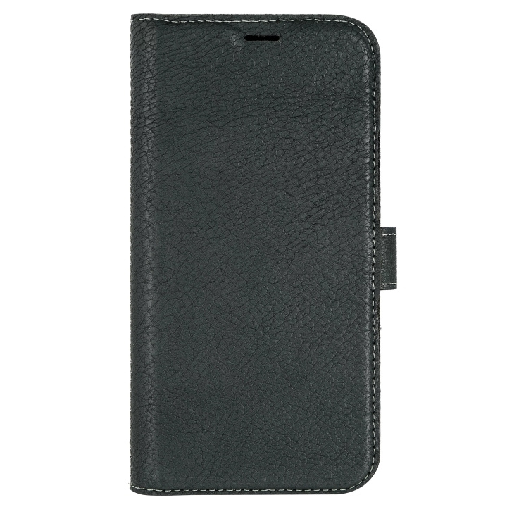 Essentials iPhone 12/12 Pro Leather wallet, detachable, Green i gruppen SMARTTELEFON & NETTBRETT / Mobilbeskyttelse / Apple / iPhone 12 Pro hos TP E-commerce Nordic AB (C65041)