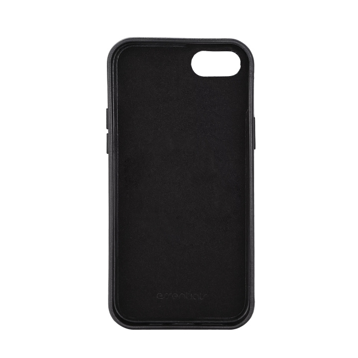 Essentials iPhone 6/7/8/SE (2020/2022) Leather cover, Black i gruppen SMARTTELEFON & NETTBRETT / Mobilbeskyttelse / Apple / iPhone SE (2nd gen & 3rd gen) / Flippdeksel hos TP E-commerce Nordic AB (C65043)