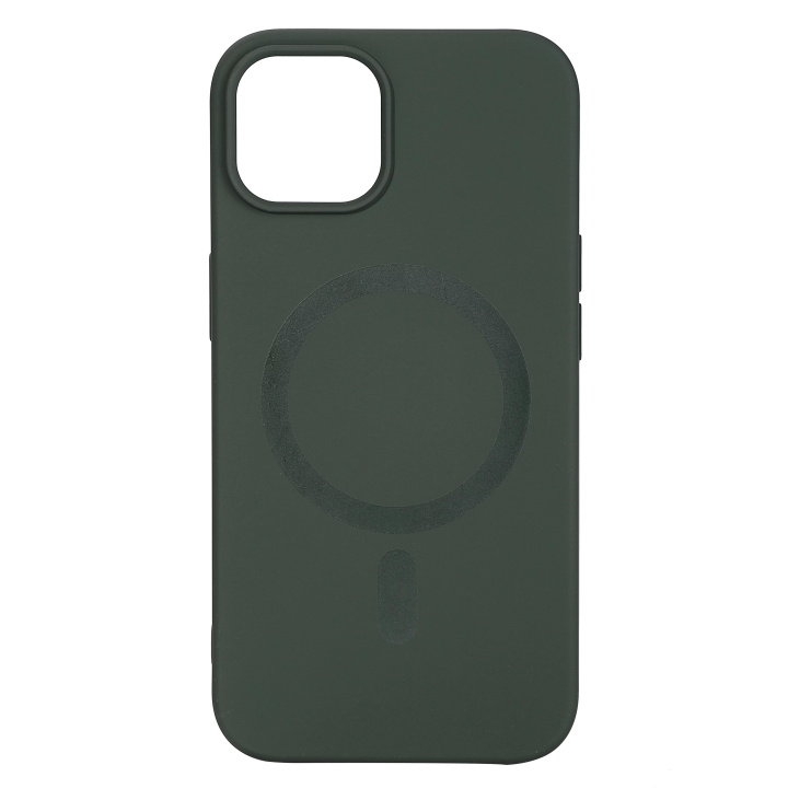 Essentials iPhone 13/14 Silicone Mag back cover, Green i gruppen SMARTTELEFON & NETTBRETT / Mobilbeskyttelse / Apple / iPhone 13 hos TP E-commerce Nordic AB (C65053)