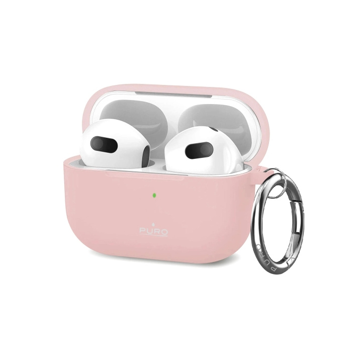 Puro Apple Airpods 3 Icon Case w/hook, Rose i gruppen Elektronikk / Lyd & Bilde / Hodetelefoner & Tilbehør / Tilbehør hos TP E-commerce Nordic AB (C65295)