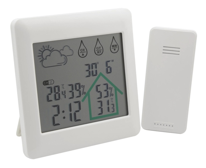 Nordic Quality Wireless weather station w in-outdoor temperature i gruppen HJEM, HUS OG HAGE / Vifter og klimaprodukter / Termometre og værstasjoner hos TP E-commerce Nordic AB (C65793)