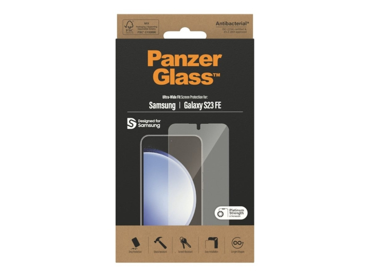 PanzerGlass Klar Samsung Galaxy S23 FE i gruppen SMARTTELEFON & NETTBRETT / Mobilbeskyttelse / Samsung hos TP E-commerce Nordic AB (C65914)