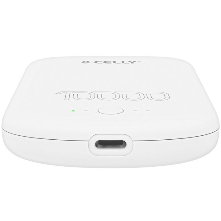 Celly MAGPB10000PRO PowerBank 10W MagSafe Trådlös laddning 10.000mAh Vit i gruppen SMARTTELEFON & NETTBRETT / Ladere og Kabler / Powerbanks hos TP E-commerce Nordic AB (C65980)