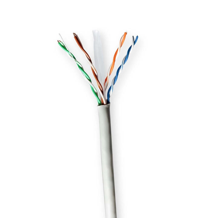 Nedis Nettverkskabelen Roll | CAT6 | Fast | U/UTP | CCA | 100.0 m | Innendørs | Rund | PVC | Grå | Trekkboks i gruppen Datautstyr / Kabler og adaptere / Nettverk / Cat6 hos TP E-commerce Nordic AB (C66016)