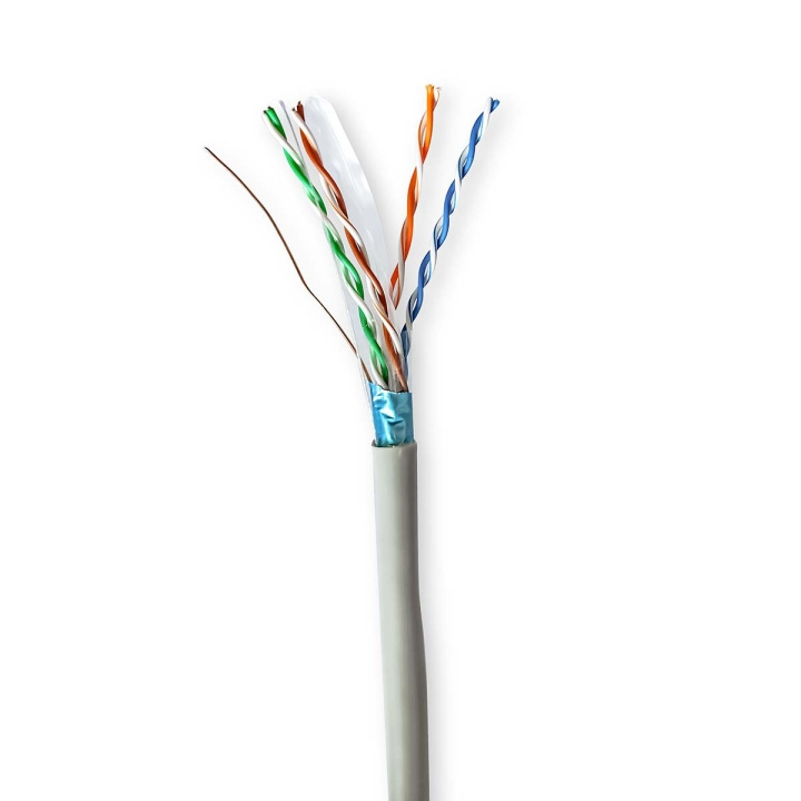 Nedis Nettverkskabelen Roll | CAT6 | Fast | F/UTP | CCA | 100.0 m | Innendørs | Rund | PVC | Grå | Trekkboks i gruppen Datautstyr / Kabler og adaptere / Nettverk / Cat6 hos TP E-commerce Nordic AB (C66020)