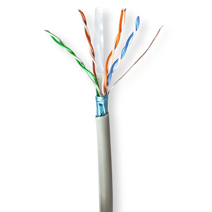 Nedis Nettverkskabelen Roll | CAT6 | Strandet | F/UTP | CCA | 305.0 m | Innendørs | Rund | PVC | Grå | Trekkboks i gruppen Datautstyr / Kabler og adaptere / Nettverk / Cat6 hos TP E-commerce Nordic AB (C66022)