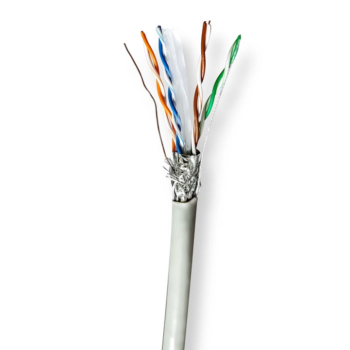 Nedis Nettverkskabelen Roll | CAT6 | Strandet | S/FTP | CCA | 305.0 m | Innendørs | Rund | PVC | Grå | Trekkboks i gruppen Datautstyr / Kabler og adaptere / Nettverk / Cat6 hos TP E-commerce Nordic AB (C66027)