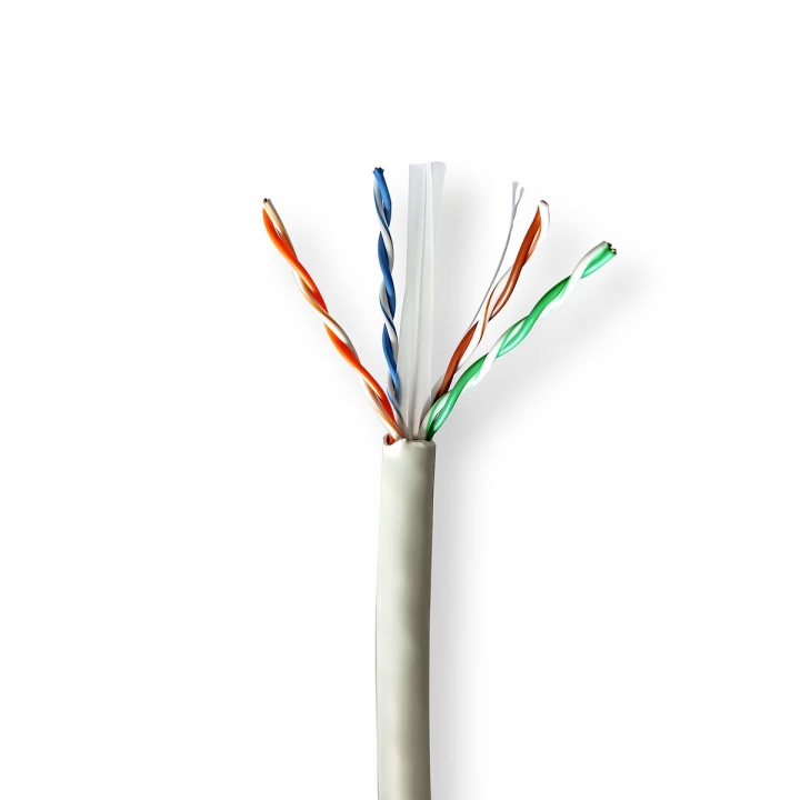 Nedis Nettverkskabelen Roll | CAT6 | Fast | U/UTP | Bare kobber | 100.0 m | Innendørs | Rund | LSZH | Grå | Trekkboks i gruppen Datautstyr / Kabler og adaptere / Nettverk / Cat6 hos TP E-commerce Nordic AB (C66030)