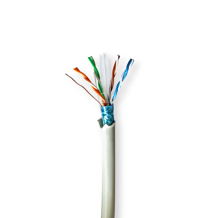 Nedis Nettverkskabelen Roll | CAT6 | Fast | F/UTP | Bare kobber | 100.0 m | Innendørs | Rund | LSZH | Grå | Trekkboks i gruppen Datautstyr / Kabler og adaptere / Nettverk / Cat6 hos TP E-commerce Nordic AB (C66034)