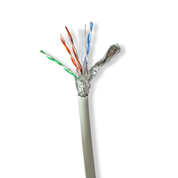 Nedis Nettverkskabelen Roll | CAT6 | Strandet | S/FTP | Bare kobber | 100.0 m | Innendørs | Rund | LSZH | Grå | Trekkboks i gruppen Datautstyr / Kabler og adaptere / Nettverk / Cat6 hos TP E-commerce Nordic AB (C66038)