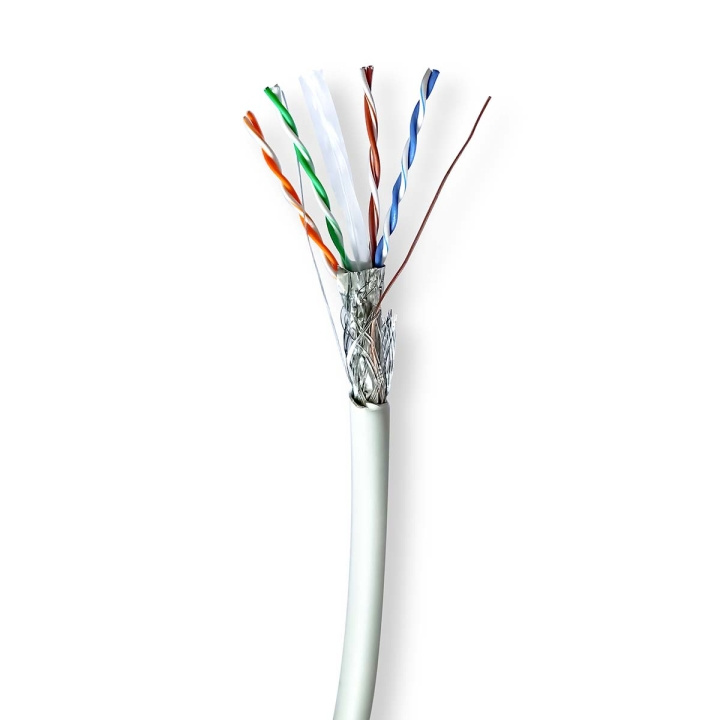 Nedis Nettverkskabelen Roll | CAT6 | Fast | S/FTP | Bare kobber | 100.0 m | Innendørs | Rund | LSZH | Grå | Trekkboks i gruppen Datautstyr / Kabler og adaptere / Nettverk / Cat6 hos TP E-commerce Nordic AB (C66039)