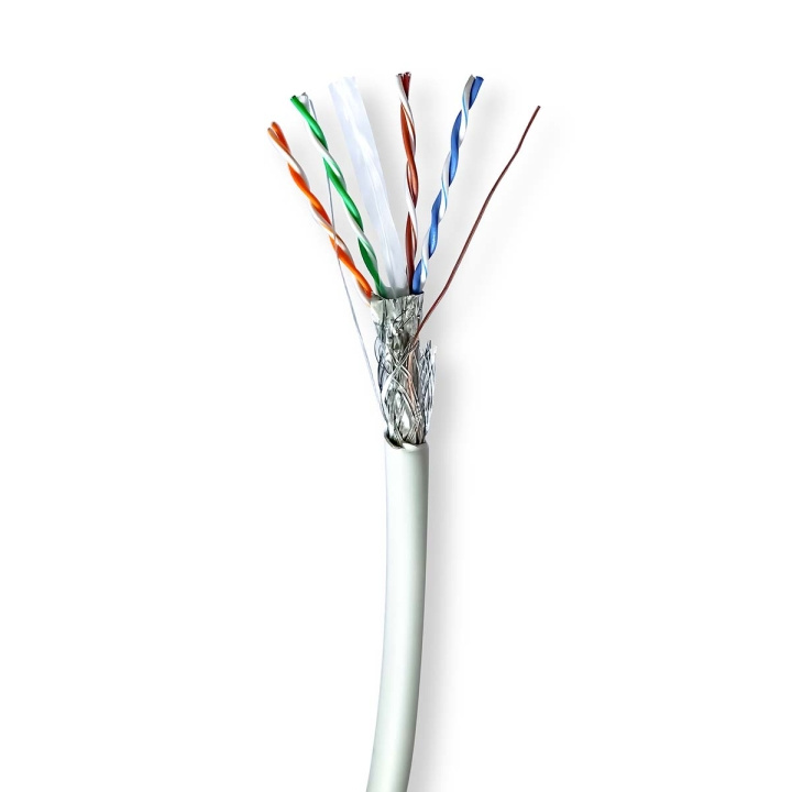 Nedis Nettverkskabelen Roll | CAT6 | Fast | S/FTP | Bare kobber | 305.0 m | Innendørs | Rund | LSZH | Grå | Trekkboks i gruppen Datautstyr / Kabler og adaptere / Nettverk / Cat6 hos TP E-commerce Nordic AB (C66041)