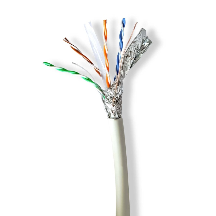 Nedis Nettverkskabelen Roll | CAT6a | Fast | S/FTP | Kobber | 100.0 m | Innendørs | Rund | LSZH | Grå | Gaveeske i gruppen Datautstyr / Kabler og adaptere / Nettverk / Cat6 hos TP E-commerce Nordic AB (C66044)