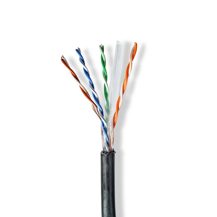 Nedis Nettverkskabelen Roll | CAT6 | Fast | U/UTP | CCA | 305.0 m | Utendørs | Rund | PE | Sort | Trekkboks i gruppen Datautstyr / Kabler og adaptere / Nettverk / Cat6 hos TP E-commerce Nordic AB (C66050)