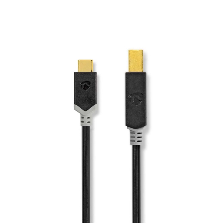 Nedis USB-kabel | USB 2.0 | USB-C™ Hann | USB-B Han | 15 W | 480 Mbps | Gull belagt | 2.00 m | Rund | PVC | Antrasitt | Boks i gruppen Datautstyr / Kabler og adaptere / USB / USB-C hos TP E-commerce Nordic AB (C66066)