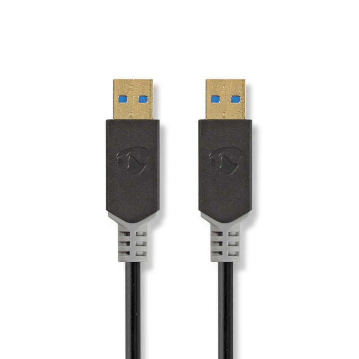 Nedis USB-kabel | USB 3.2 Gen 1 | USB-A Han | USB-A Han | 5 Gbps | Gull belagt | 2.00 m | Rund | PVC | Antrasitt | Boks i gruppen Datautstyr / Kabler og adaptere / USB / USB-A / Kabler hos TP E-commerce Nordic AB (C66067)