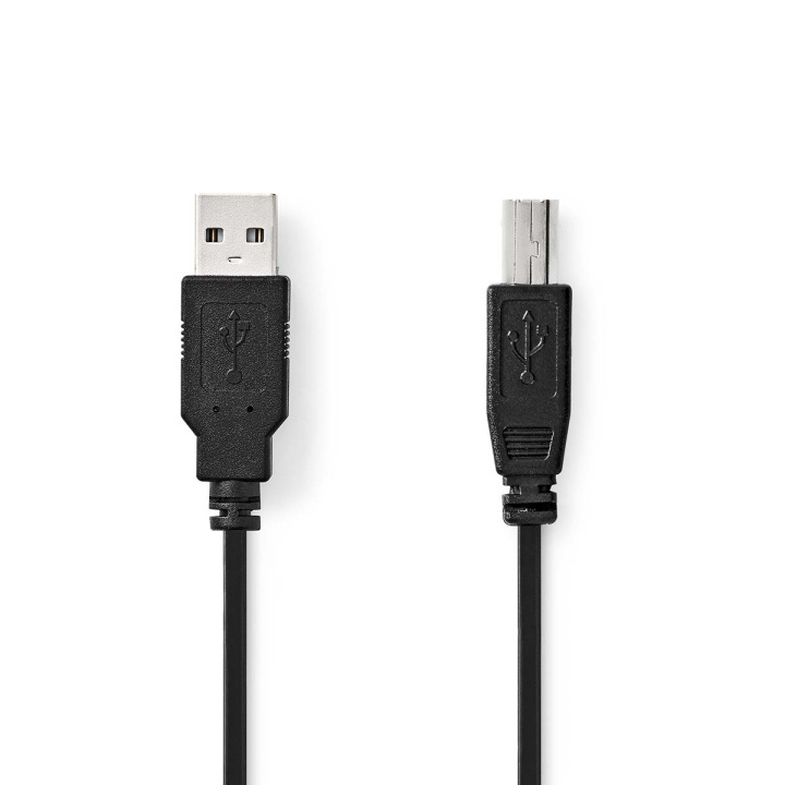 Nedis USB-kabel | USB 2.0 | USB-A Han | USB-B Han | 480 Mbps | Nikkel belagt | 1.00 m | Rund | PVC | Sort | Boks i gruppen Datautstyr / Kabler og adaptere / USB / USB-A / Kabler hos TP E-commerce Nordic AB (C66075)