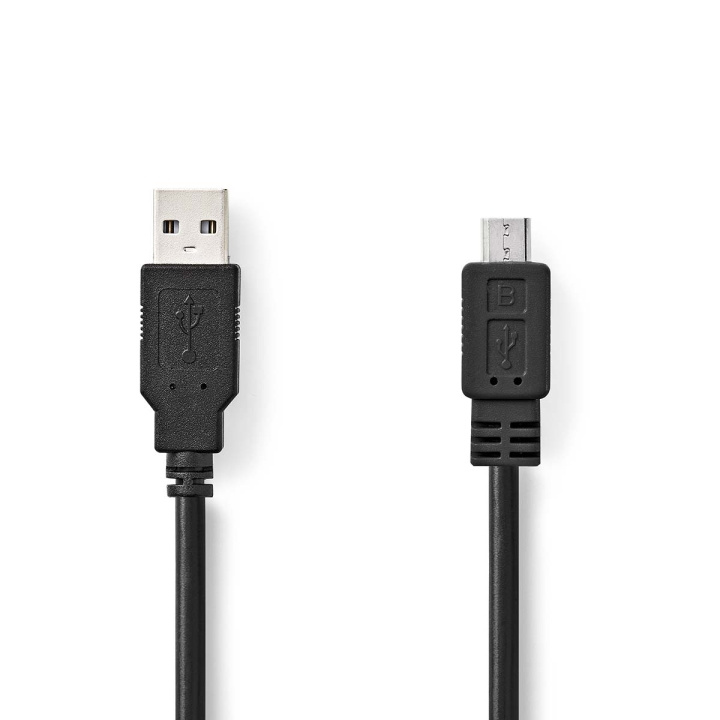 Nedis USB-kabel | USB 2.0 | USB-A Han | USB Micro-B Han | 480 Mbps | Nikkel belagt | 1.00 m | Rund | PVC | Sort | Boks i gruppen SMARTTELEFON & NETTBRETT / Ladere og Kabler / Kabler / Kabler microUSB hos TP E-commerce Nordic AB (C66080)