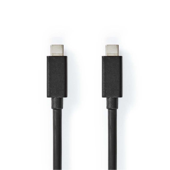 Nedis USB-kabel | USB 3.2 Gen 2 | USB-C™ Hann | USB-C™ Hann | 100 W | 4K@60Hz | 20 Gbps | Nikkel belagt | 2.00 m | Rund | PVC | Sort | Boks i gruppen Datautstyr / Kabler og adaptere / USB / USB-C hos TP E-commerce Nordic AB (C66104)