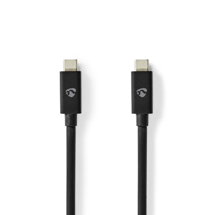 Nedis USB-kabel | USB 4.0 Gen 2x2 | USB-C™ Hann | USB-C™ Hann | 240 W | 8K@60Hz | 20 Gbps | Nikkel belagt | 2.00 m | Rund | PVC | Sort | Boks i gruppen Datautstyr / Kabler og adaptere / USB / USB-C hos TP E-commerce Nordic AB (C66112)