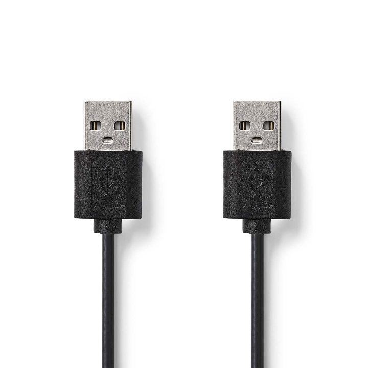 Nedis USB-kabel | USB 2.0 | USB-A Han | USB-A Han | 480 Mbps | Nikkel belagt | 2.00 m | Rund | PVC | Sort | Label i gruppen Datautstyr / Kabler og adaptere / USB / USB-A / Kabler hos TP E-commerce Nordic AB (C66115)