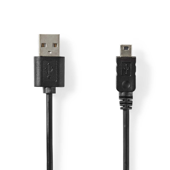 Nedis USB-kabel | USB 2.0 | USB-A Han | Mini 5-Pin Han | 480 Mbps | Nikkel belagt | 2.00 m | Rund | PVC | Sort | Label i gruppen Datautstyr / Kabler og adaptere / USB / Mini-USB / Kabler hos TP E-commerce Nordic AB (C66125)