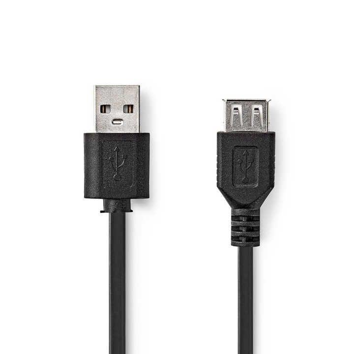 Nedis USB-kabel | USB 2.0 | USB-A Han | USB-A Hun | 480 Mbps | Nikkel belagt | 0.20 m | Rund | PVC | Sort | Konvolutt i gruppen Datautstyr / Kabler og adaptere / USB / USB-A / Kabler hos TP E-commerce Nordic AB (C66150)