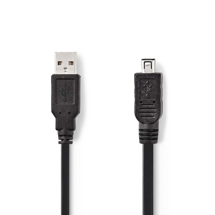 Nedis USB-kabel | USB 2.0 | USB-A Han | Mini 4-Pin Han | 480 Mbps | Nikkel belagt | 2.00 m | Rund | PVC | Sort | Plastpose i gruppen Datautstyr / Kabler og adaptere / USB / Mini-USB hos TP E-commerce Nordic AB (C66151)