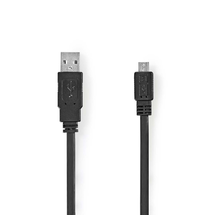 Nedis USB-kabel | USB 2.0 | USB-A Han | USB Micro-B Han | 480 Mbps | Nikkel belagt | 1.00 m | Flatt | PVC | Sort | Konvolutt i gruppen SMARTTELEFON & NETTBRETT / Ladere og Kabler / Kabler / Kabler microUSB hos TP E-commerce Nordic AB (C66153)