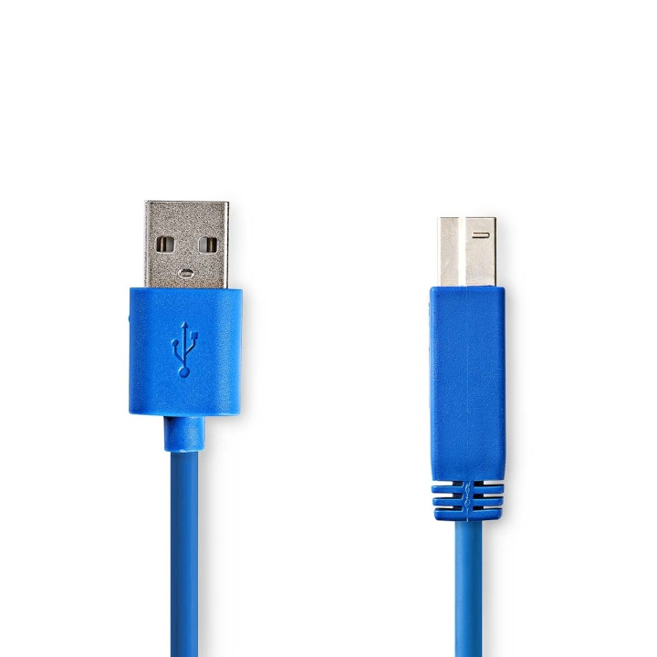 Nedis USB-kabel | USB 3.2 Gen 1 | USB-A Han | USB-B Han | 5 Gbps | Nikkel belagt | 3.00 m | Rund | PVC | Blå | Konvolutt i gruppen Datautstyr / Kabler og adaptere / USB / USB-A / Kabler hos TP E-commerce Nordic AB (C66160)