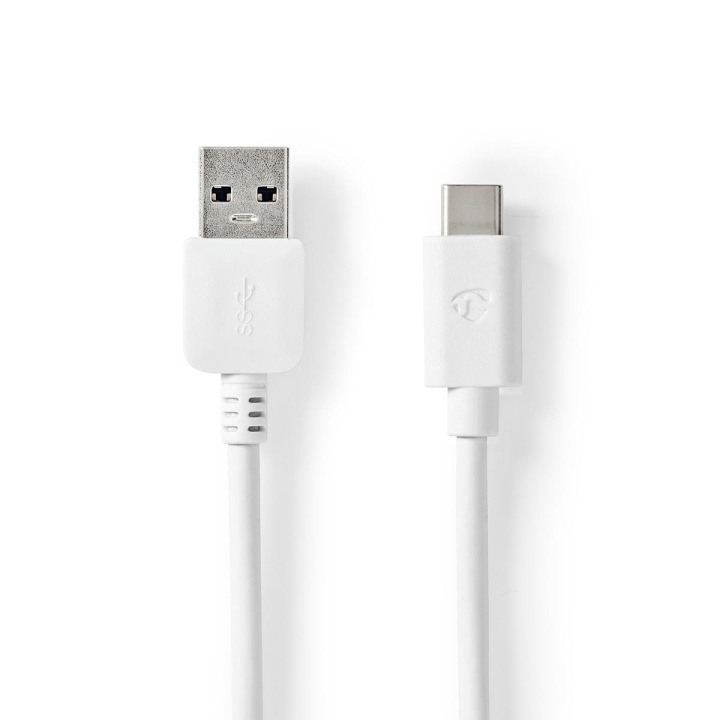 Nedis USB-kabel | USB 3.2 Gen 1 | USB-A Han | USB-C™ Hann | 60 W | 5 Gbps | Nikkel belagt | 2.00 m | Rund | PVC | Hvit | Boks i gruppen Datautstyr / Kabler og adaptere / USB / USB-C hos TP E-commerce Nordic AB (C66168)