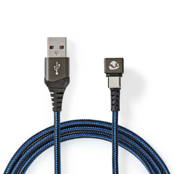 Nedis USB-kabel | USB 2.0 | USB-A Han | USB-C™ Hann | 480 Mbps | Gull belagt | 1.00 m | Rund | Flettet / Nylon | Blå / Sort | Deksel Vindusboks i gruppen Datautstyr / Kabler og adaptere / USB / USB-C hos TP E-commerce Nordic AB (C66180)