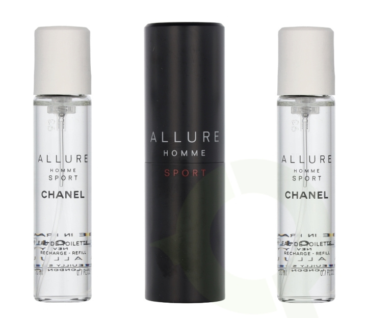 Chanel Allure Homme Sport Giftset 60 ml 2x Edt Spray Refill 20Ml/ 1 Edt Spray 20ML i gruppen HELSE OG SKJØNNHET / Gavesett / Gavesett for ham hos TP E-commerce Nordic AB (C66196)