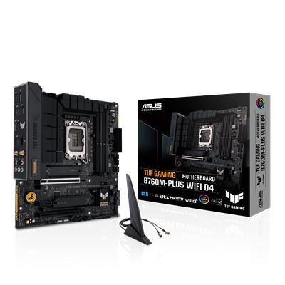 ASUS Tuf Gaming B760M-Plus Wi-Fi D4 - mATX, DDR4 i gruppen Datautstyr / PC-Komponenter / Hovedkort hos TP E-commerce Nordic AB (C66545)