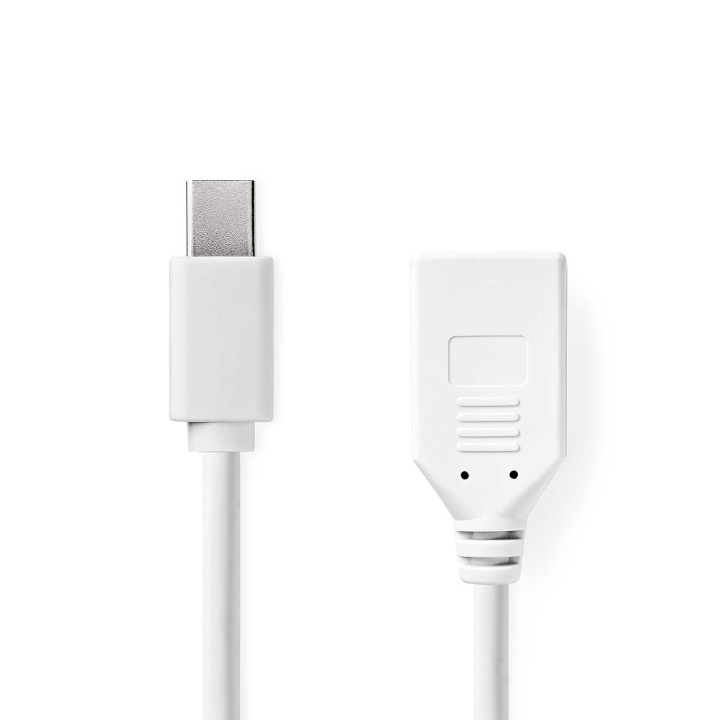 Nedis Mini Displayport-kabel | DisplayPort 1.2 | Mini DisplayPort Han | DisplayPort Hun | 21.6 Gbps | Nikkel belagt | 0.20 m | Rund | PVC | Hvit | Boks i gruppen Datautstyr / Kabler og adaptere / DisplayPort / Kabler hos TP E-commerce Nordic AB (C66644)