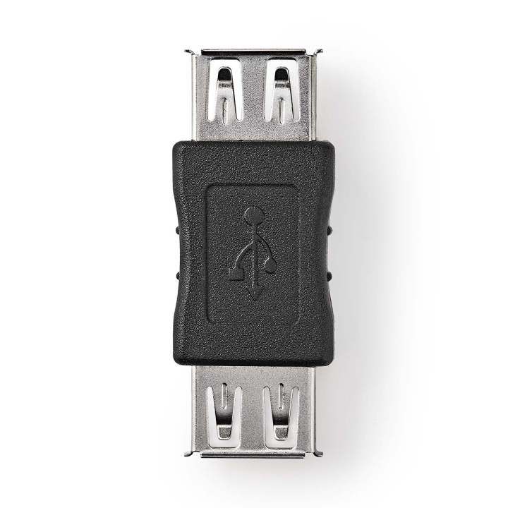 Nedis USB-A Adapter | USB 2.0 | USB-A Hun | USB-A Hun | 480 Mbps | Rund | Nikkel belagt | PVC | Sort | Boks i gruppen Datautstyr / Kabler og adaptere / USB / USB-A / Adaptere hos TP E-commerce Nordic AB (C66645)