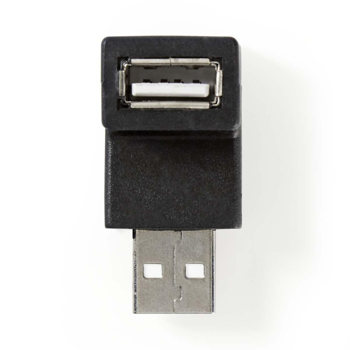 Nedis USB-A Adapter | USB 2.0 | USB-A Han | USB-A Hun | 480 Mbps | Rund | Nikkel belagt | PVC | Sort | Boks i gruppen Datautstyr / Kabler og adaptere / USB / USB-A / Adaptere hos TP E-commerce Nordic AB (C66650)