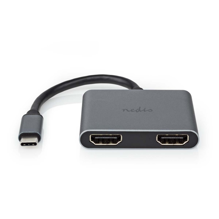 Nedis USB-C™ Adapter | USB 3.2 Gen 1 | USB-C™ Hann | 2x HDMI™ | 4K@30Hz | 0.10 m | Rund | Nikkel belagt | PVC | Sort | Boks i gruppen SMARTTELEFON & NETTBRETT / Ladere og Kabler / Adaptere hos TP E-commerce Nordic AB (C66655)