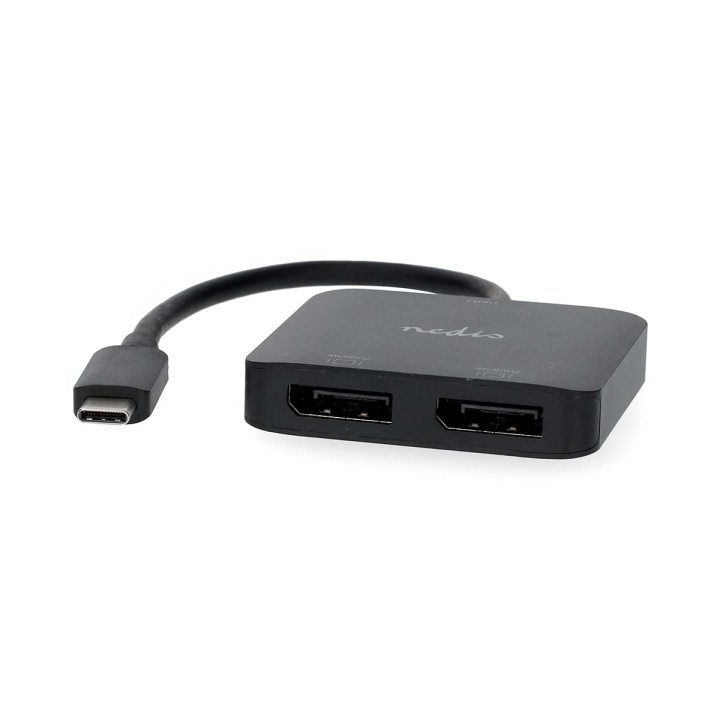 Nedis USB-C™ Adapter | USB 3.2 Gen 1 | USB-C™ Hann | 2x Displayport Female | 4K@60Hz | 0.20 m | Rund | Nikkel belagt | PVC | Sort | Boks i gruppen SMARTTELEFON & NETTBRETT / Ladere og Kabler / Adaptere hos TP E-commerce Nordic AB (C66686)