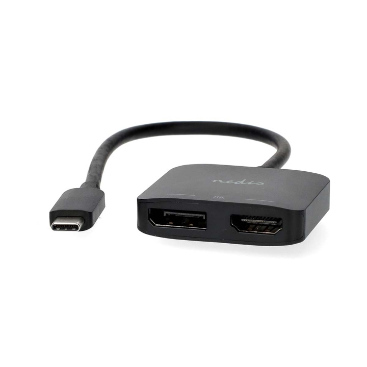 Nedis USB-C™ Adapter | USB 3.2 Gen 1 | USB-C™ Hann | DisplayPort Hun / HDMI™ Output | 8K@30Hz | 0.20 m | Rund | Nikkel belagt | Sort | Boks i gruppen SMARTTELEFON & NETTBRETT / Ladere og Kabler / Adaptere hos TP E-commerce Nordic AB (C66687)