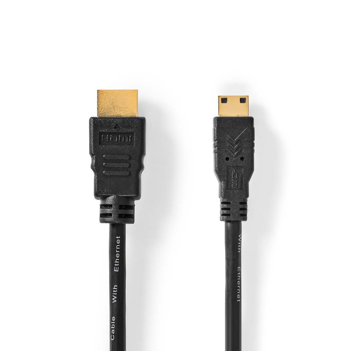 Nedis High Speed ​​HDMI ™ kabel med Ethernet | HDMI ™ -kontakt | HDMI ™ minikontakt | 4K@30Hz | 10.2 Gbps | 1.50 m | Rund | PVC | Sort | Label i gruppen Elektronikk / Kabler og adaptere / HDMI / Kabler hos TP E-commerce Nordic AB (C66737)